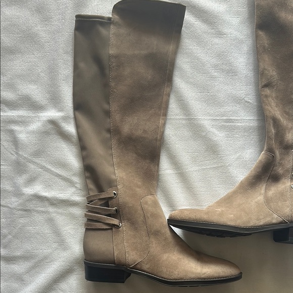 Vince Camuto Tan Over the Knee Boots with Suede Finish - Picture 2 of 16